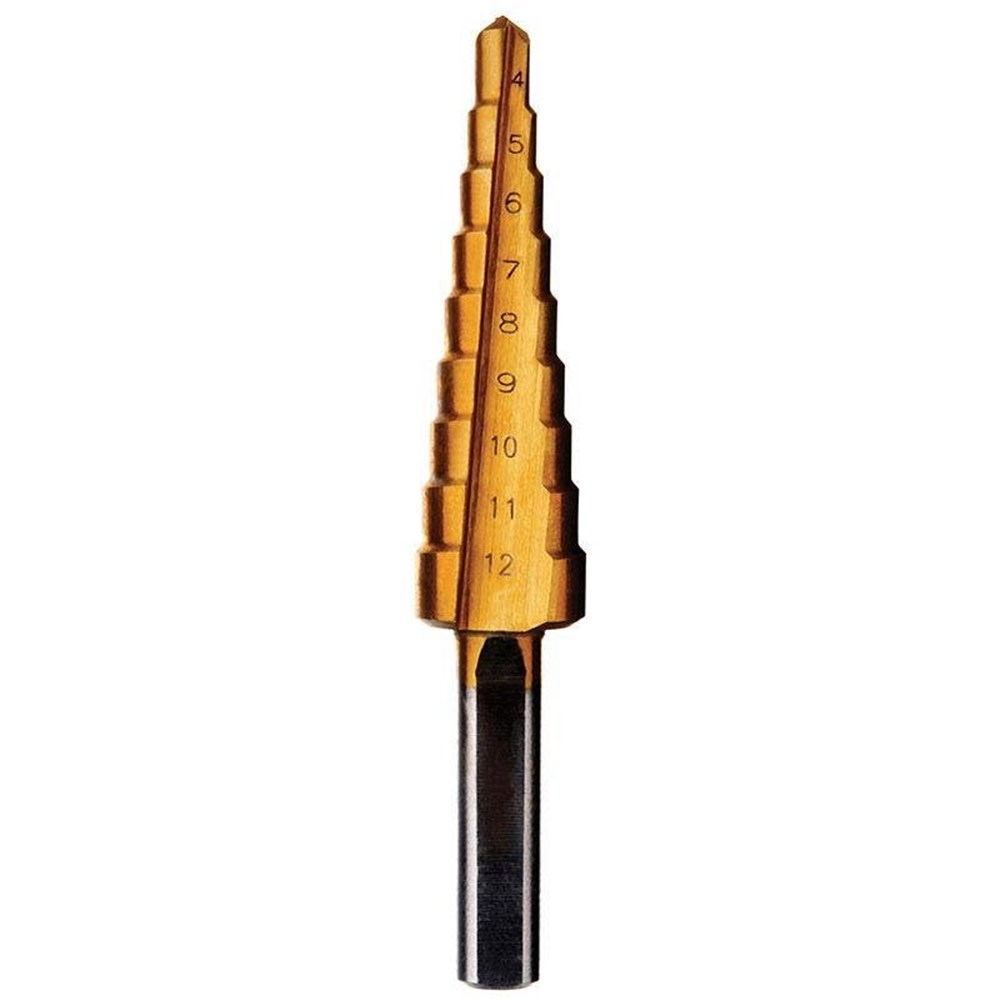 ALPHA STEP DRILL 4 - 12MM - HSS TITANIUM NITRIDE COATED